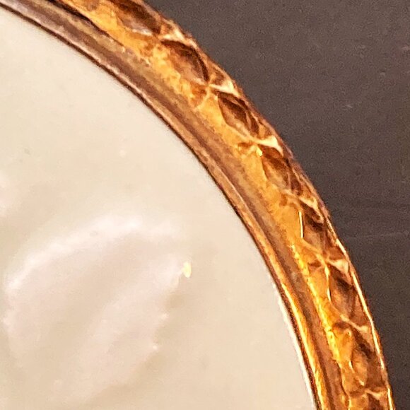 1967 provincial flower gold filled & porcelain brooch/pendant by Royal Worcester - Picture 3 of 7